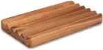 Decorasian Stiftablage Holz aus Akazie - 20x10cm Stiftschale Schreibtisch Organizer - Massive Pin...