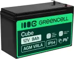 Green Cell AGM 12V 9Ah Akku VRLA Blei-Batterie Bleiakku Ersatzakku Gelakku Akkubatterie Zyklenfest Unbemann UPS, USV, Notstrom, USV-Anlage, UPS -Anlage, Backup-Batterie, Batteriebackup