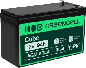 Green Cell AGM 12V 9Ah Akku VRLA Blei-Batterie Bleiakku Ersatzakku Gelakku Akkub