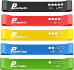 Panathletic Fitnessbänder, 5er Set – 5 Verschiedene Stärken, Übungsanleitung, eBook auf Deutsch, ...