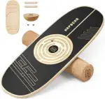 HAPBEAR Labyrinth Balance Board für Erwachsene – 6-in-1 Surfin Balance Board Set mit Korkrolle & ...