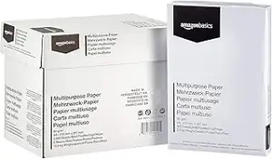 Amazon Basics Druckerpapier, DIN A4, 80 g/m², 2500 Stück, 5 Packungen mit 500, W