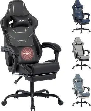 Gaming Stuhl Ergonomisch Gaming Chair Bürostuhl mit Fußstütze Racing Computerstu