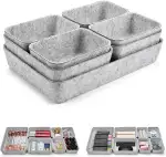 14 Stück Schubladen Organizer Filz, Schubladeneinsatz Büro Schubladen Ordnungssystem, Schminktisc...