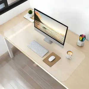 NATRKE Schreibtischunterlage Transparent, 60x40x0.15cm Schreibunterlage groß kla