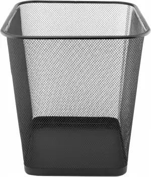 D.RECT KOMO Papierkorb Metallgitter 18 Liter Eckig Mülleimer Schreibtisch Büro A