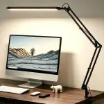 SKYLEO Schreibtischlampe LED – Schreibtischlampe klemmbar 1300LM – 5 Farbmodi x 11 Helligkeitsstu...