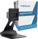 VSG24 Style Design Monitor Halterung, Vollmetall VESA 100x100 Tischhalterung, Bildschirm Standfuss POS, Schreibtisch Monitorständer 10-22 Zoll, Touchscreen Kassensystem, Mount Arm für Tisch Schwarz