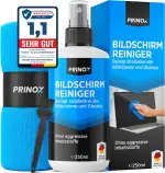 PRINOX Bildschirmreiniger XXL Set [inkl. Mikrofasertuch und Pinsel] - Display Reiniger für Handy,...