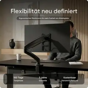 Monitor Halterung 1 Monitor - Monitor Arm für 17-23 Zoll Flach- & Curved-Bildsch