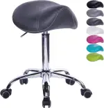 Sattelhocker Sattelstuhl MULY - Sitzhöhe bis ca. 74cm - ergonomischer Rollhocker Bürohocker Arzth...