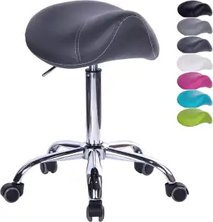 Sattelhocker Sattelstuhl MULY - Sitzhöhe bis ca. 74cm - ergonomischer Rollhocker