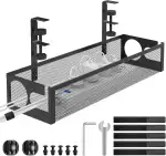 RERLYING Kabel-Management-Tablett unter dem Schreibtisch, ohne Bohren, keine Beschädigung des Sch...