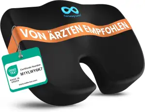 Everlasting Comfort Memory-Foam Kissen ergonomisch – Sitzkissen & Rückenkissen für Bürostuhl & Au...