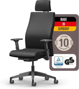 Interstuhl Edge Soft PRO Ergonomischer Bürostuhl mit Kopfstütze – Nachhaltig, Ma