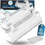 Kabelkanal Schreibtisch Weiß 2er Set – Kabelmanagement Schreibtisch für saubere Kabelführung – Me...