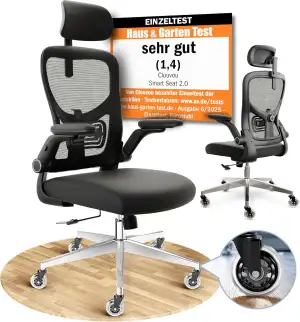 CLOUVOU SmartSeat Bürostuhl Ergonomisch [TESTSIEGER] Schreibtischstuhl 100% indi