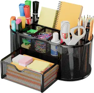 Schreibtisch Organizer,stiftehalter schreibtisch,Mesh Metall Desktop Büro Organi