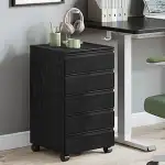 Hzuaneri Rollcontainer, mobiler Aktenschrank, Schubladenschrank mit 5 Schubladen, Lagerschrank fü...