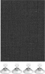 Gardinia Sonnenschutz für Fenster (auch Dachfenster), Flexibler Sonnenschutz Auto, Lichtdurchlässig, Inkl. 8 Saugnäpfen, 100 x 150 cm, Schwarz