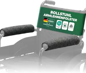 NOVALIV Armlehnen-Schoner 2er Set anthrazit – Gepolsterte Armlehnenpolster für R