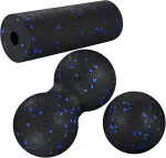 3 Stück Faszienball Set, Faszienrolle Klein & Massageball & Erdnuss Faszien Ball, Massagebälle, Massage Ball für Fuss Hand Rücken Wirbelsäule Faszientraining Muskelmassage Faszienbälle