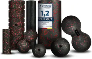 Faszienrolle - Massagerollen & Faszienbälle - Faszien Rolle für ein effektives Faszientraining – inkl. Poster, Übungsheft, E-Book und Turnbeute