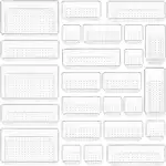 Vtopmart 25 Stücke Schubladen Organizer mit 4 Größen, Make up Ordnungssystem, Schminktisch Organi...