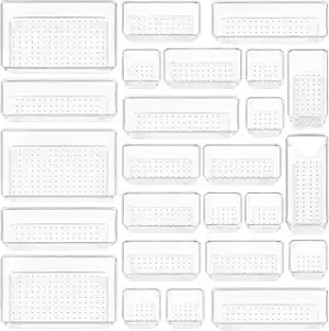 Vtopmart 25 Stücke Schubladen Organizer mit 4 Größen, Make up Ordnungssystem, Sc
