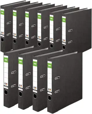 Original DINOR Ordner-Wolkenmarmor-Recycling - Made in Germany. 10er Pack 5 cm b