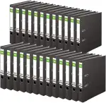 Original DINOR Ordner-Wolkenmarmor-Recycling - Made in Germany. 25er Pack 5 cm breit DIN A4 schwarz Aktenordner Briefordner Büroordner Pappordner Schlitzordner Grüner Balken Blauer Engel