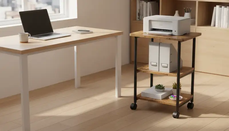Raumwunder auf Rollen: Der flexible Druckertisch, der Ihr Büro neu organisiert